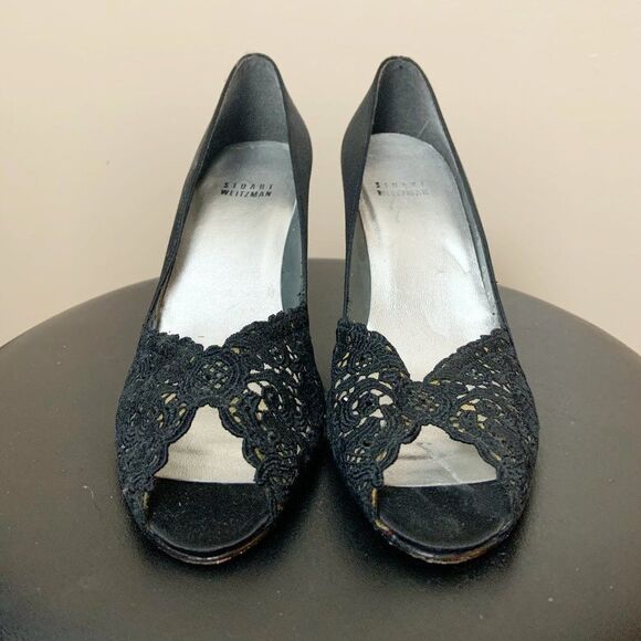 CLEARANCE! Black Stuart Weitzman Chantelle Pumps 6.5 - Picture 2 of 6